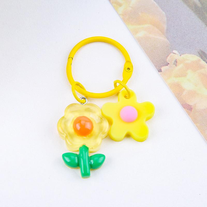 

Брелок-цветок конфетного цвета Брелок-цветок конфетного цвета Подвеска на рюкзак Чехол для наушников Подвесное украшение Аксессуары для автомобильных ключей жёлтый
