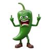 Angry Fruit Figurine Flipping The Bird Fruit Series Resin Ornament Stress Relief Middle Finger Fruit Statue for Office Desk Decoration