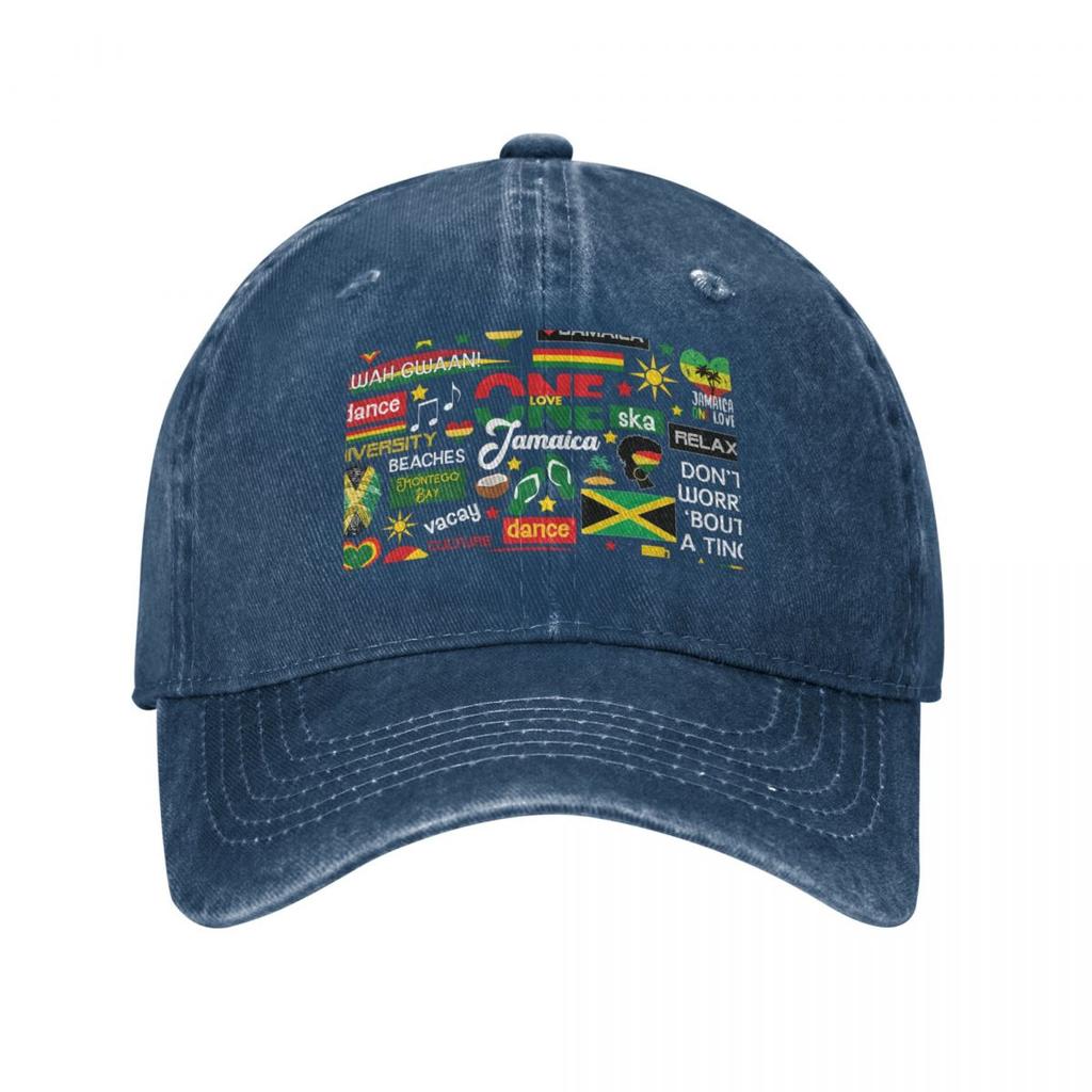 Jamaica One Love Culture Pattern Baseball Cap Sports Cap Ball Cap Mountaineering New Hat Unisexs Caps Womens
