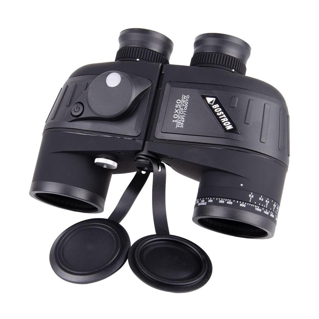 BOSTRON Marine 10x50 HD Fernglas mit Kompass, Wasserdicht, Militärqualität, Nachtsicht bei schwachem Licht, Entfernungsmessung