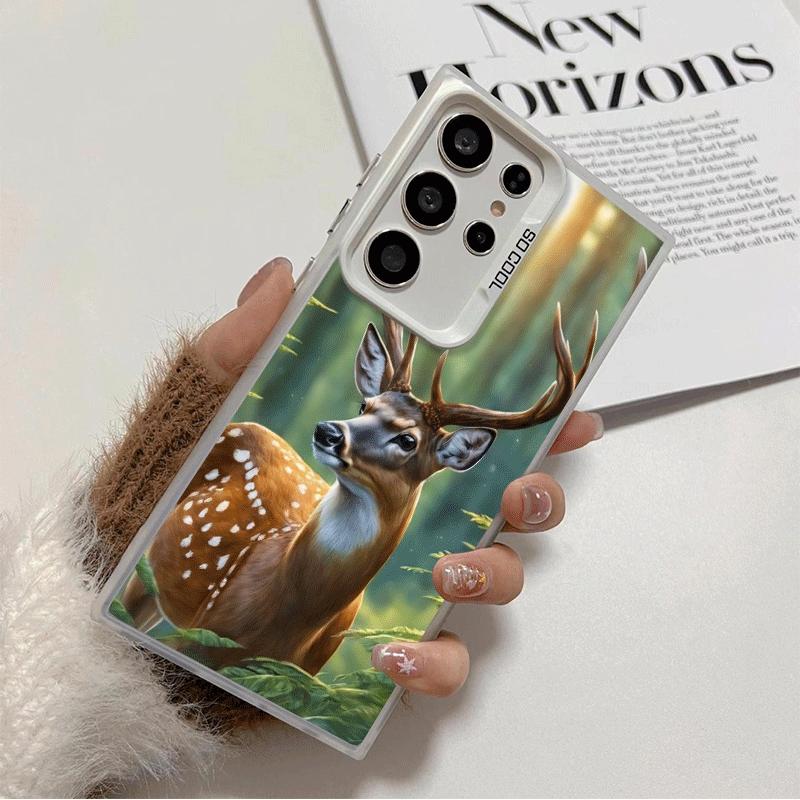 

Sika Deer Elk Animal Soft Phone Case for Samsung Galaxy S24 S25 FE S26 Edge S23 Ultra S22 Plus S21 + Shockproof Cover Back Shell Samsung S20 FE