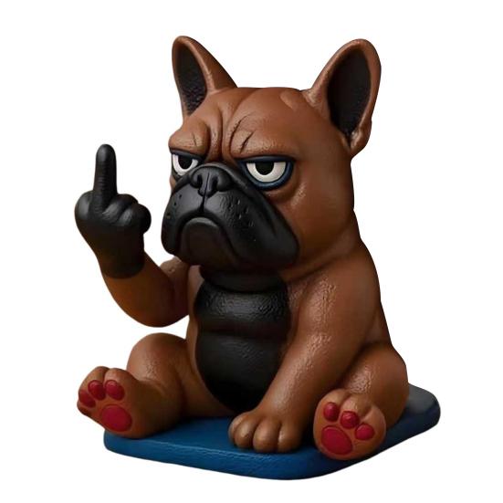 Funny Bulldog Phone Holder Sassy Middle Finger Bulldog Phone Stand Cartoon Dog Cell Phone Stand for Desk All Smartphones