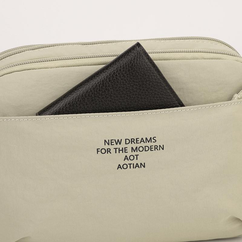 Minimalist Oxford Cloth Crossbody Bag Men Women Casual Functional Daily Outdoor Shoulder Bag