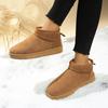 Shearling Snow Boots for Men and Women, Non-slip, Fleece-lined Short Boots