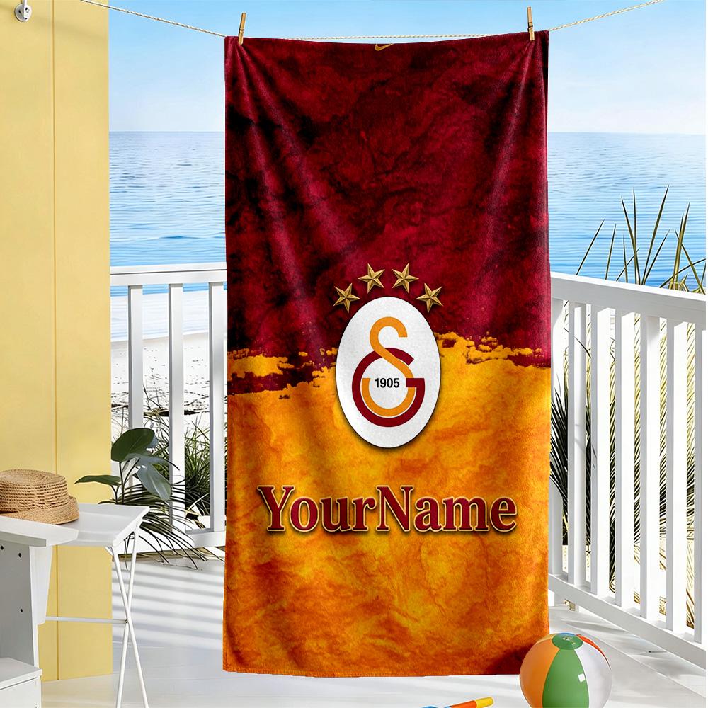 Galatasaray Personalized Name Beach Towel Soft Durable Quick-Dry Portable for SwimmingBeachCamping Travel Beach AccessoriesGym
