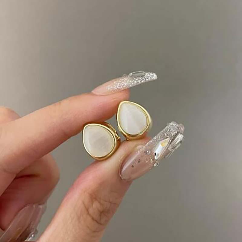 

Unique Double-sided Water Droplet Versatile Earrings золотий