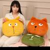 Cartoon Large Face Cat Cushion With Thick Filling For Office And Home Seating Comfort