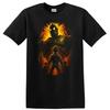 T-shirt Film Robot Gigante di Ferro Eroe Infuocato Poster Art Retro Sci Fi Tee