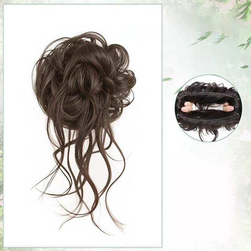 

Синтетическое термостойкое волокно Натуральные кисточки Вьющиеся волнистые волосы Небрежный пучок Для женщин и девушек На каждый день Вечеринка Свадьба светло-коричневого