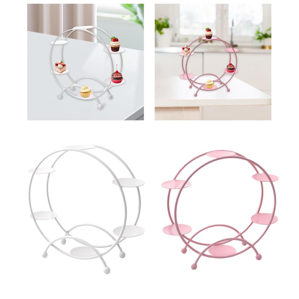 Storage Organizer 6 Seats Decorative Shelf for Mini Toys Small Items Stones