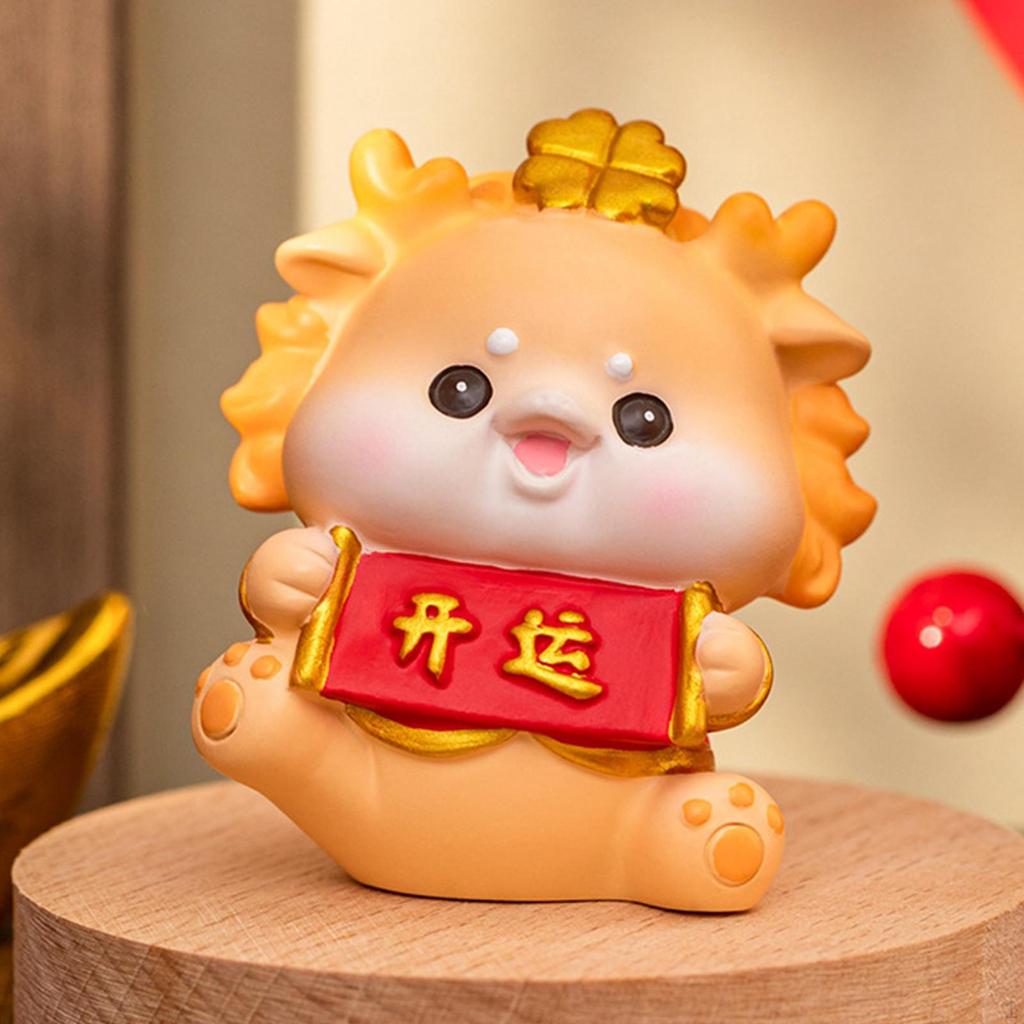 Chinese Year Cartoon Dragon Figure, Fengshui Statue, Decoration