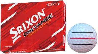 Dunlop Golf Ball SRIXON DISTANCE Distance 2022 Model with Lines 1 [Hapiraki_Golf Line] (White Dozen_3 Lines)