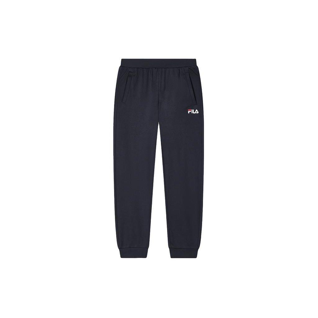 Fila Solid Color Logo Mid-Rise Tapered Knit Sports Pants Men Bottoms Legendary-Blue F51M419616A-NV