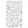  Pattern Butterfly Watercolor Theme Self Adhesive Decorative  Sticker