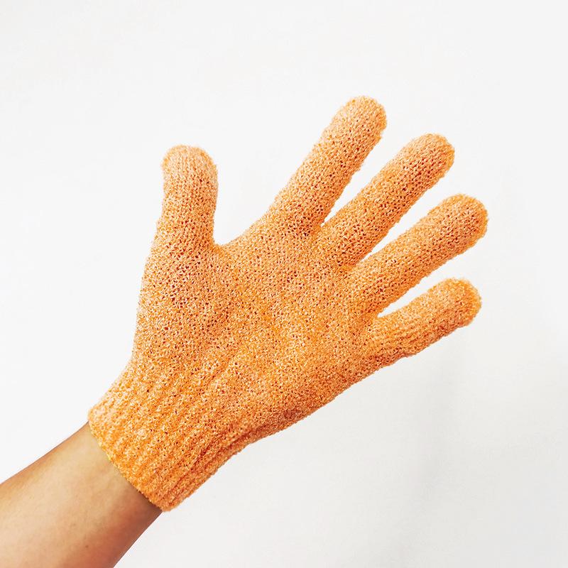 Exfoliating Double-Sided Bath Mitt & Back Scrubber Glove Colorful Bag Packaging оранжевый