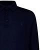 Polo Ralph Lauren Einfarbiges Logo Bestickt Langarm Strick-Poloshirt Herren Oberteile Blau 710876852-003