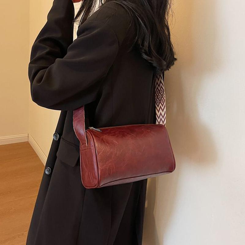 Yogodlns Hochwertige PU-Leder-Schulter-Crossbody-Tasche für Frauen Vintage PU-Leder Damen kleine Handtasche Kissen Umhängetasche