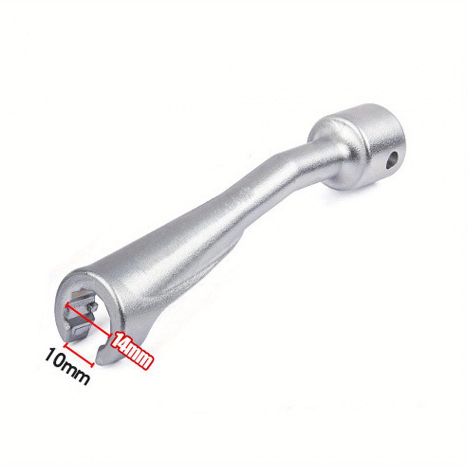 

1Pc L Type Fuel Line Socket Wrench Durable Open Socket Wrench Double Ended Hand Tools Open Spanner 1/2 Fuel Line Socket Nut Wrench 14mm серебряный