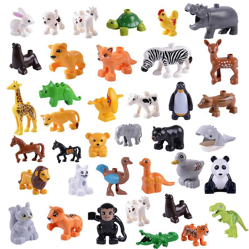 

Комплект крупных строительных блоков для животных - совместим с аксессуарами для самостоятельной сборки головоломок и игрушек для детей