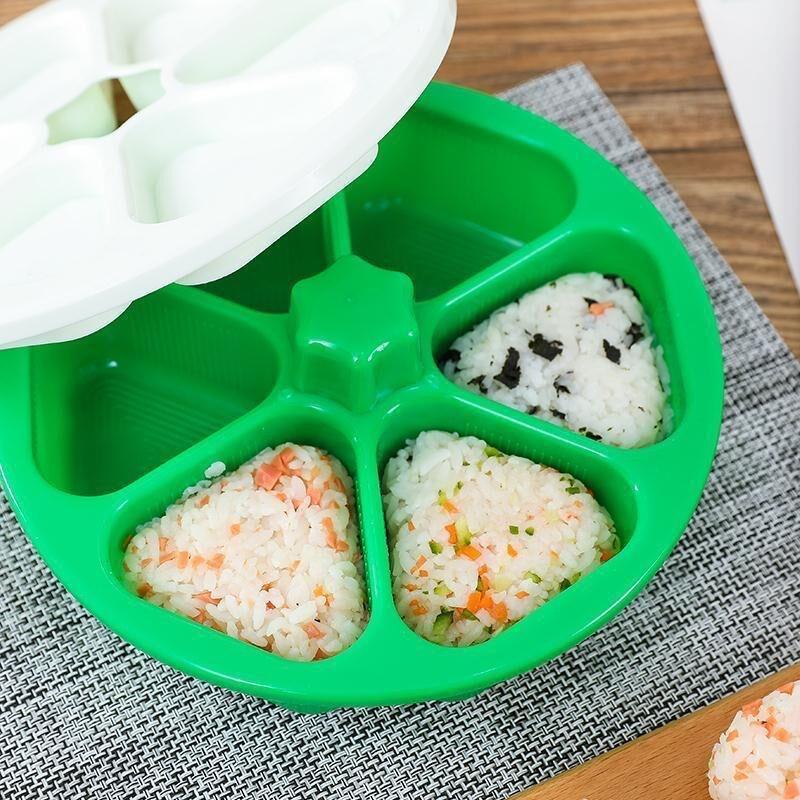 6 in 1 Onigiri Mold DIY Onigiri Rice Ball Food Press Triangular Sushi Maker Mold Sushi Kit Kitchen Tools Bento Box With Lid