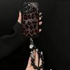 Leopard print love is suitable for Apple 17promax personalized new mobile phone case mirror creativity