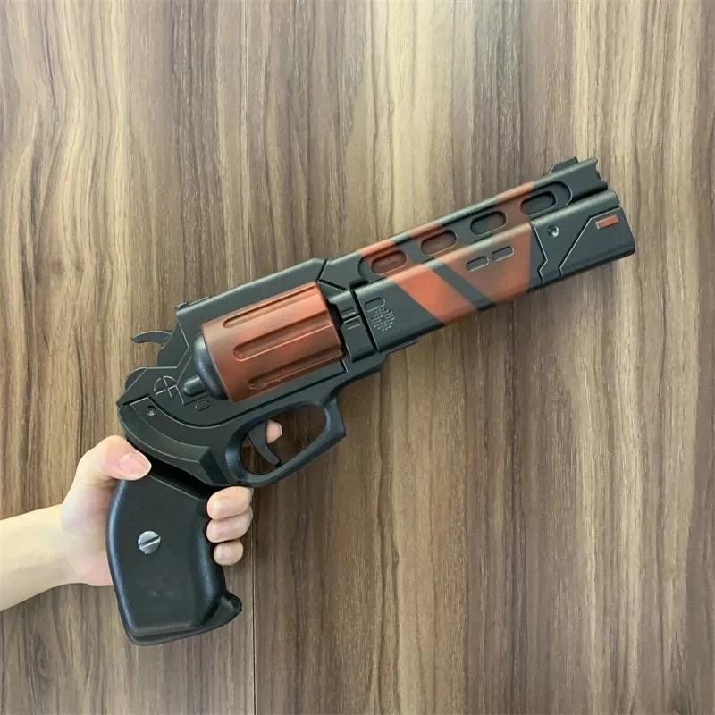 Cosplay Golden Guns Laser Rifle Revolver Prop Weapons Model Gun No Shotting Safety PU Rubber Halloween Gift