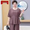 Women's Plus Size Summer Short Sleeve Two-Piece Set