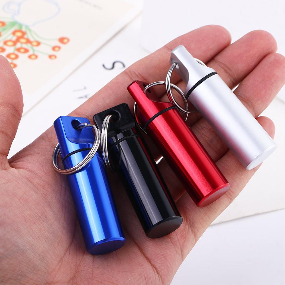 Medikamenten-Organizer Gesunde Pflege Outdoor Ohrstöpsel-Box Tablettenbehälter Pillenflasche Schlüsselanhänger Pillenaufbewahrungsbox Pillendose