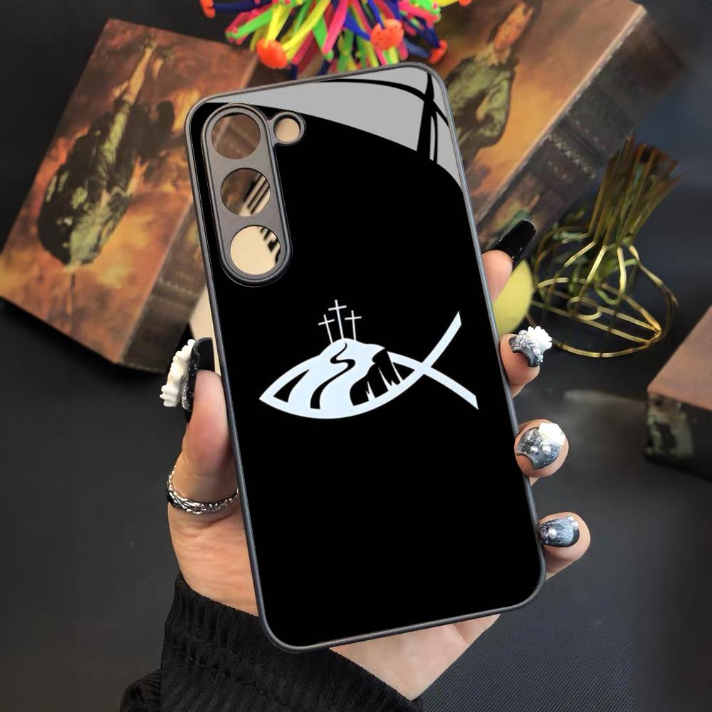 Fish Symbol Jesus Christ Christian Phone Case for Samsung Galaxy S24 S23 S22 S21 S20 A24 A34 A54 A53 Note20 M54 Fe Ultra Plus Gl