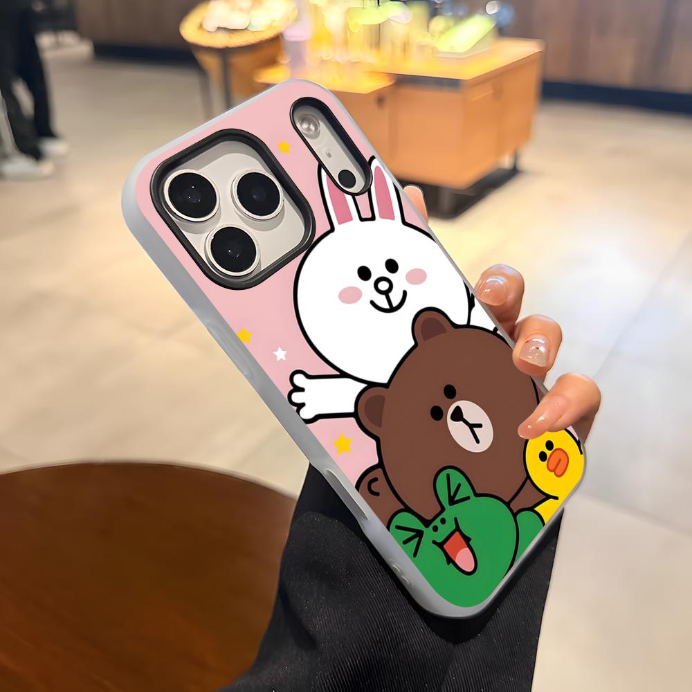 

L-Line F-Friends Lovers Phone Case For IPhone 17 Air 16 E 15 14 Plus 13 12 11 Pro Max Jelly 2 In 1 Protective Case iPhone 16 Plus