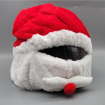 Capa de capacete de motocicleta de Papai Noel de Natal, acessórios de decoração de chapéu de Natal para homens