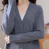 Women's 100% Merino Wool V-Neck Cardigan Sweater