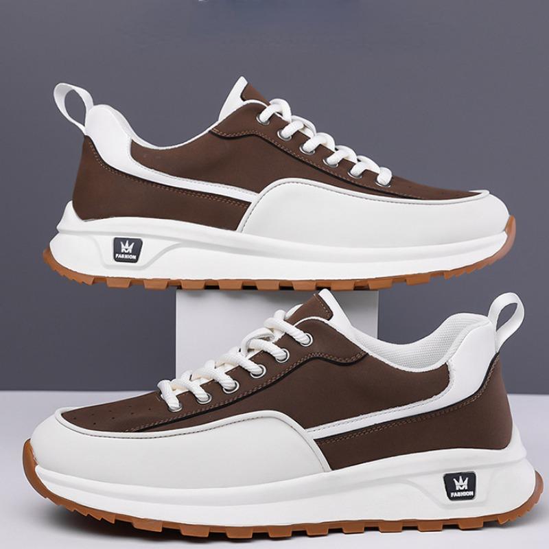 Fashion Spring Autumn Platform Leather Casual Sneakers for Men Designer Soft-soled Men's Shoes Fashion Light Sports Zapatos De Hombre