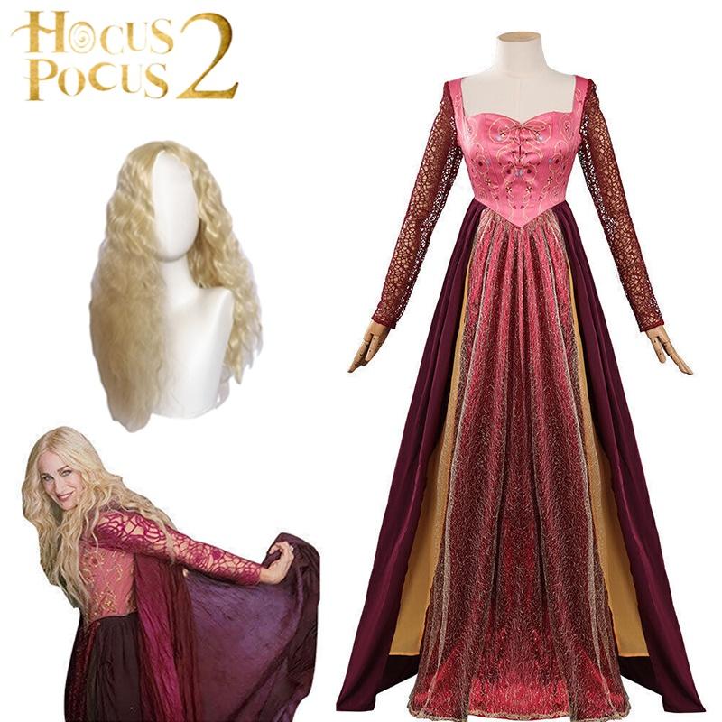 Pocus Sarah Hocus Sanderson Cosplay Costume Wig Winifred Mary Halloween Carnival