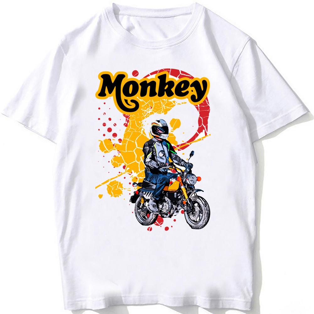 Monkey 125 Mini Hond Adventure Motorcycle Rider Tshirt Summer Unisex Short Sleeve White Casual Top Funny Cool Boy Moto Riding Tees