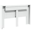 Headboard Cabinet with LED Lighting and Shelf White 160 x 16.5 x 103.5 cm