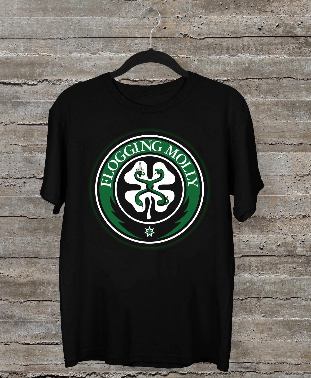 NEW Classic Flogging Molly Band Logo Black All Size Shirt HH116 XXXXL