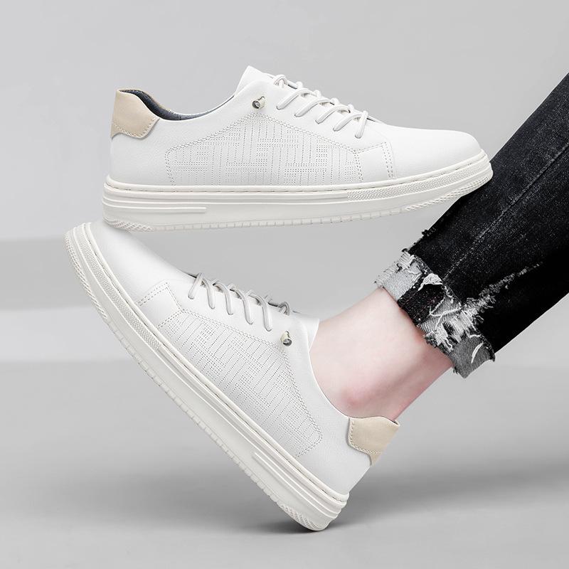 Herrenschuhe neu atmungsaktiv Low-Top Übergröße Board-Schuhe Herren Outdoor-Sportschuhe Außenhandel leicht lässig weiße Schuhe