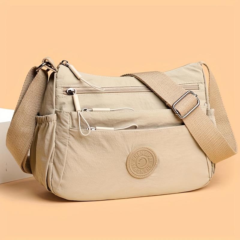 Durable Nyl Multi Pocket Shoulder Crossbody BagS with Adjustable Strap Casual Style, Zipper Closure, Available Multiple Colors