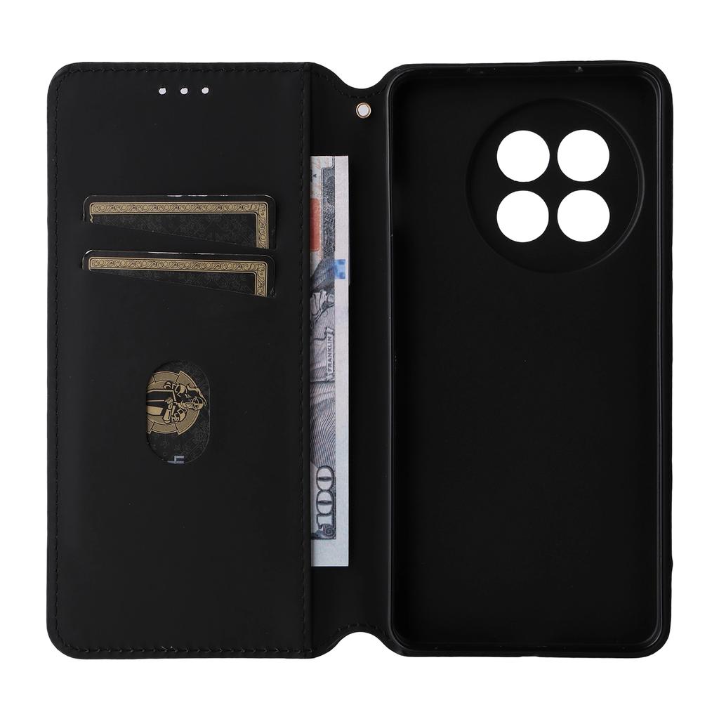 Wallet Phone Case for OnePlus Ace 5 5G/Ace 5 Pro 5G/13R 5G Rhombus Imprinted Leather Cover