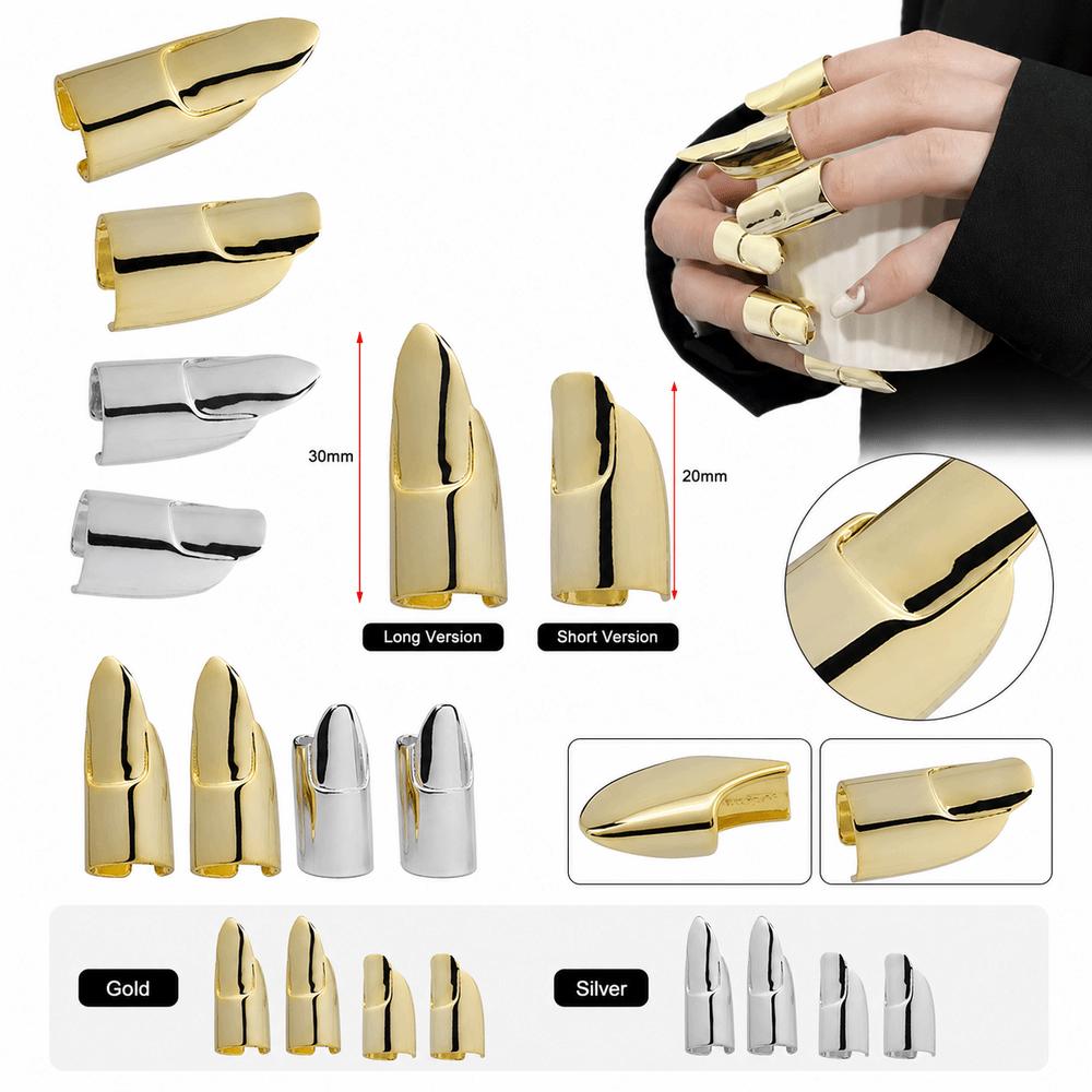Fingertip Cover Nail Cover Ring Gold or Silver Fingernail Ring Gifts Finger Ring for Men and Women