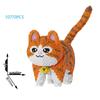 Large Orange Cat + Brick Hammer