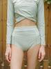 Peuswike High-Waisted Swim Pants - Moss Green