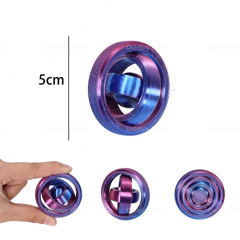 Hot 3D Fidget Spinner Rotating Ball Toy Creative Fingertip Gyroscope Gravity Rotation Anxiety Relief Novelty Decompression Toy