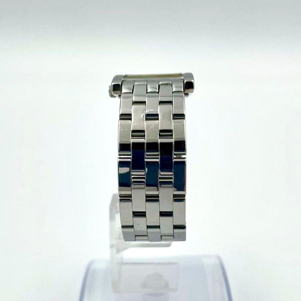 Used 984 New Battery BALENCIAGA Balenciaga Watch Square Quartz Ivory Stainless Steel Silver Ladies