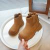 Retro Kids Shoes Boots for Girl Simple Versatile Boys Platform Ankle Boots New Round-toe Non-slip Children Causal Fashion Boots