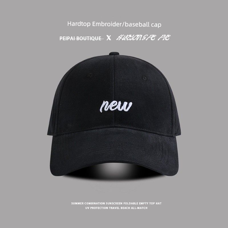 

Peaked Cap Women s Summer Hat All-Matching Baseball Cap Trendy Letters Embroider Fashion High Quality Sun Protection Baseball Cap Men C2704 Hardtop NEW Baseball Cap Black M(56-58cm)