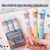 3Pcs Creative 10 Color Ballpoint Pen 0.8mm Colorful Drawing Ballpoint Pen Mechanical Press Pen Student Gifts