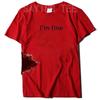 I'm Fine Graphic Novelty Sarcastic Movie Halloween Costume Humor Scary Funny T Shirt Gifts for WoClothing Graphic Tee