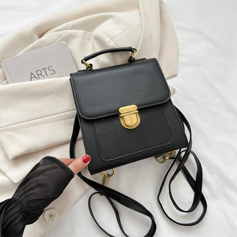 

Stylish Casual Black Pu Backpack For Women With Unique Design And Soft Feel Without Pendant чёрный